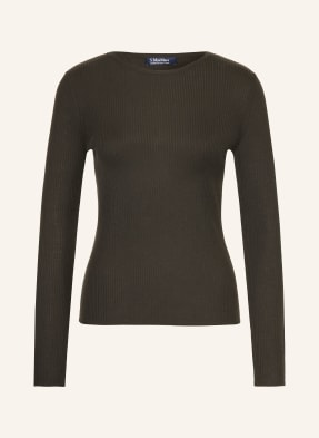 S Max Mara Tričko S Dlouhým Rukávem Disegno tmavě hnědá