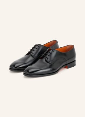Santoni Šněrovací Boty Archer černá