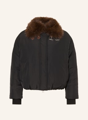 Mrs & Hugs Bunda S Odnímatelnou Umělou Kožešinou černá / khaki