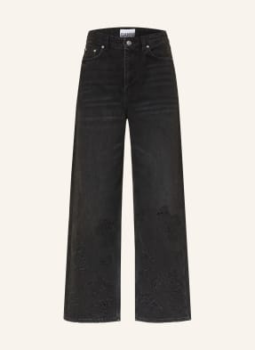 Ganni Široké Džíny Lari 055 black washed