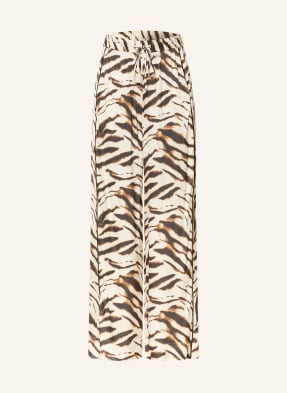 Ganni Marlenehose Aus Satin beige