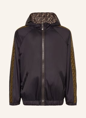Fendi Oboustranný Bluzon černá / hnědá