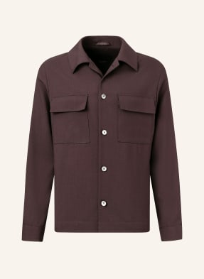 Windsor. Overshirt lavoro2 tmavě červená