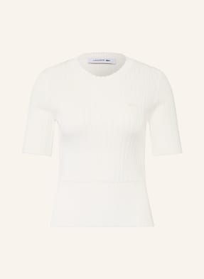 Lacoste Úpletové Tričko krémová
