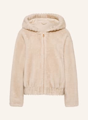 White Label Bunda Z Umělé Kožešiny béžová
