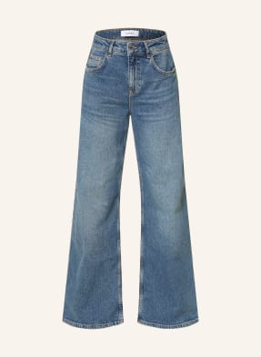 Comma Wide Leg Jeans blau