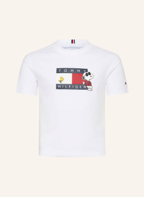 Tommy Hilfiger Tričko bílá / tmavě červená / tmavě modrá