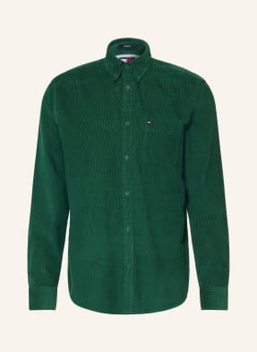 Tommy Jeans Kordová Košile Comfort Fit zelená