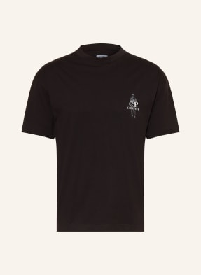 C.P. Company Tričko černá / šedá / bílá