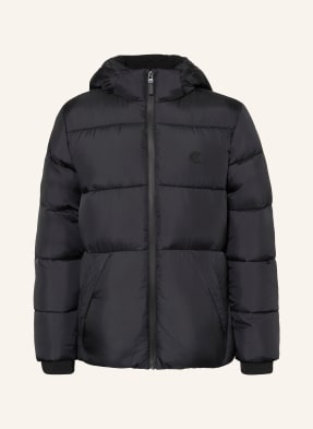 Calvin Klein Prošívaná Bunda S Odnímatelnou Kapucí černá