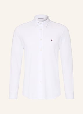 Tommy Hilfiger Piqué-Hemd Slim Ft weiss