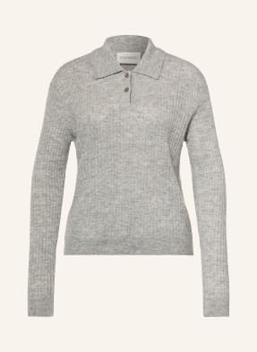 Closed Strick-Poloshirt grau