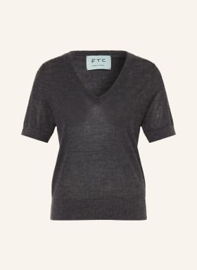 Ftc Cashmere Úpletové Tričko S Kašmírem tmavě šedá
