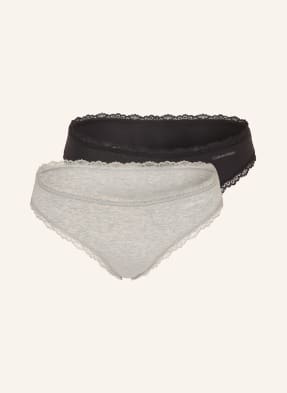 Calvin Klein 2er-Pack Slips Cotton Stretch grau