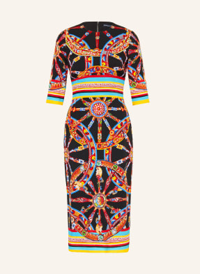 Dolce & Gabbana Pouzdrové Šaty černá / červená / modrá