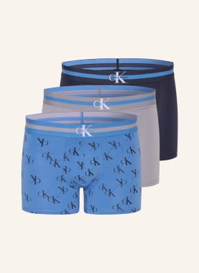Calvin Klein 3er-Pack Boxershorts Graphic Monogram blau
