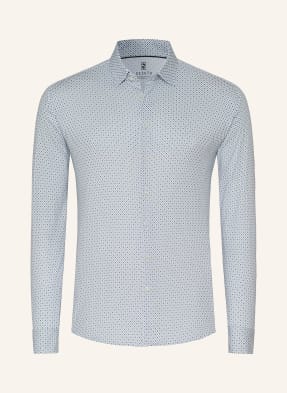 Desoto Jerseyová Košile Slim Fit bílá / tmavě šedá / šedá