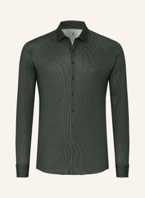 Desoto Jerseyová Košile Slim Fit tmavě zelená