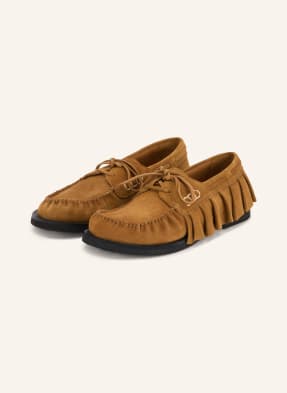 Jw Anderson Lodní Mokasíny S Volánky hnědá