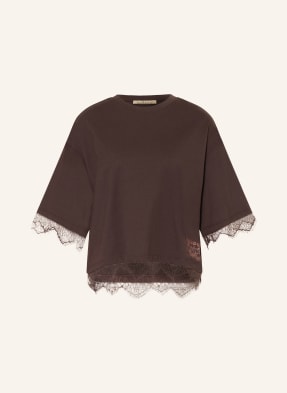 Smith & Soul Tričko S Krajkou tmavě hnědá