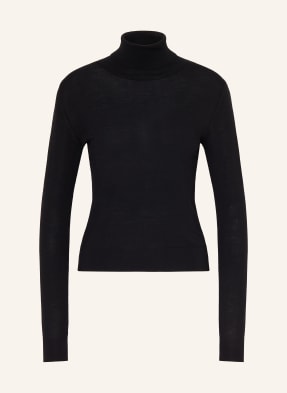 Mrs & Hugs Rollkragenpullover Aus Merinowolle schwarz