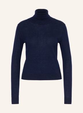 Mrs & Hugs Rollkragenpullover Aus Merinowolle blau