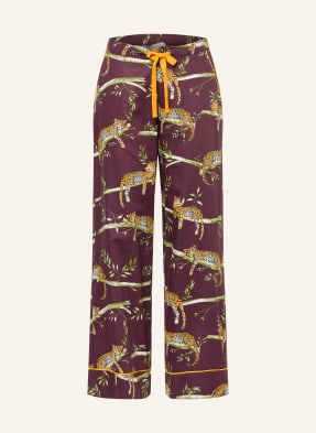 Cyberjammies Spací Kalhoty tmavě fialová / tmavě žlutá / zelená