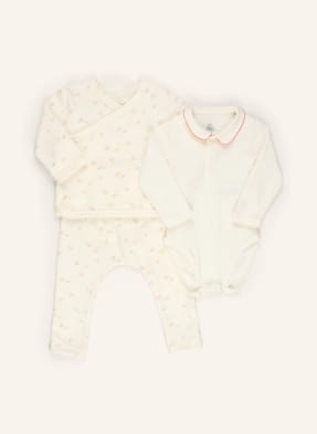 Petit Bateau Sada: Bunda, Body A Legíny režná / starorůžová