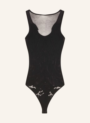 Wolford String Body Rose Shadow černá