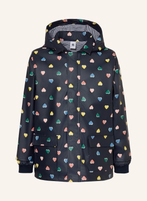 Petit Bateau Nepromokavá Bunda tmavě modrá / starorůžová / tmavě žlutá