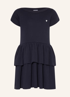 Petit Bateau Jerseyové Šaty S Volánky tmavě modrá
