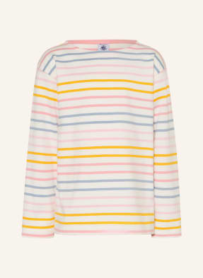 Petit Bateau Tričko S Dlouhým Rukávem bílá / růžová / modrá