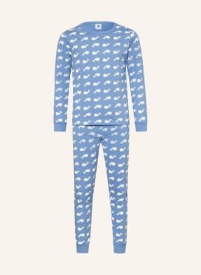 Petit Bateau Pyžamo černošedá / bílá