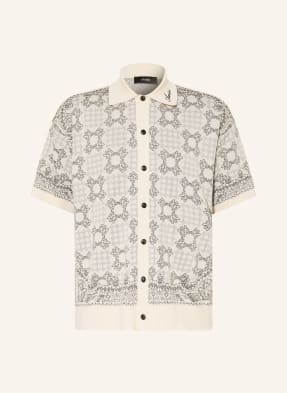 Amiri Pletená Košile Comfort Fit krémová / tmavě šedá / šedá