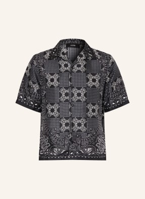 Amiri Letní Košile Comfort Fit Z Hedvábí černá / šedá / bílá