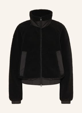 Hugo Fleecejacke Fosser Im Materialmix schwarz