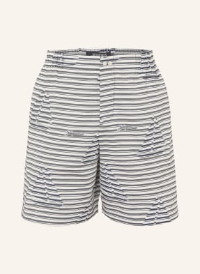 Jacquemus Šortky Le Short Calecon bílá / tmavě šedá / tmavě modrá