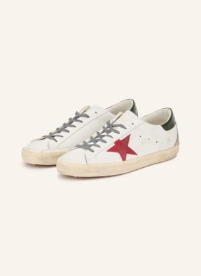 Golden Goose Sneakersy Super-Star bílá / tmavě červená / tmavě zelená