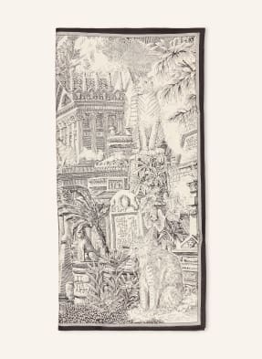 Inoui Editions Hedvábný Šátek Piranesi černá / bílá