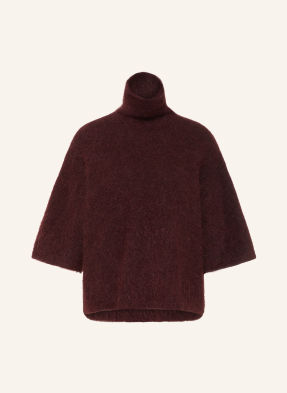 Stylein Úpletové Tričko Nyssa S Mohérem tmavě červená