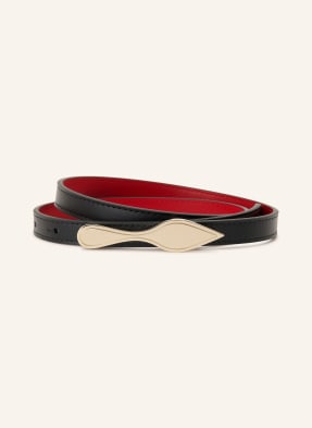 Christian Louboutin Kožený Opasek Bettina Oboustranný černá / zlatá
