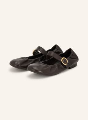 Paul Green Mary-Jane-Ballerinas braun
