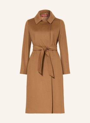 Max Mara Studio Vlněný Kabát koňaková