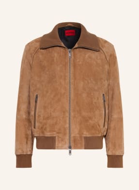 Hugo Lederblouson Laines beige