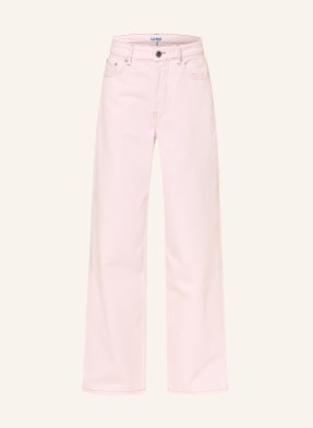 Ganni Rovné Džíny Izey 868 chalk pink