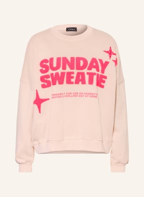 Grace Mikiny Sunday Sweatie krémová / neonově růžová