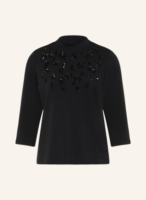 S.Oliver Black Label Tričko S 3/4 Rukávem A Flitry černá
