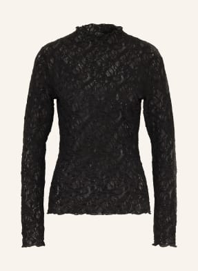 S.Oliver Black Label Tričko S Dlouhým Rukávem Z Krajky černá