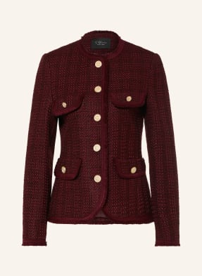 S.Oliver Black Label Bouclé Blejzr tmavě červená