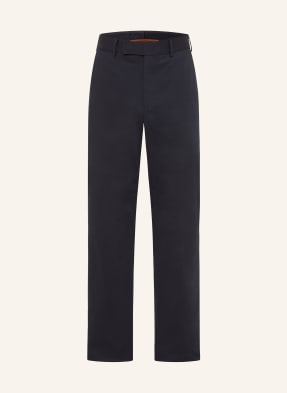 Zegna Kalhoty Premium Cotton Regular Fit tmavě modrá